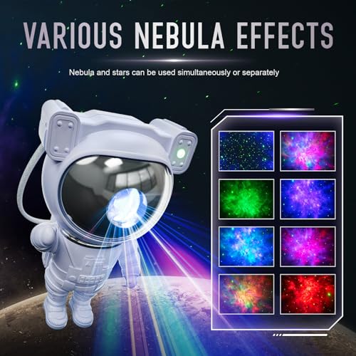 Astronaut Star Projector Night Light with Remote and Timer H43959