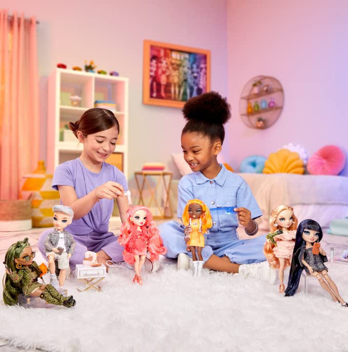 Light Pink Fashion Doll with Freckles, Colorful Outfit and Accessories for Kids Z7815