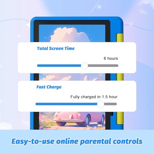 Kids Tablet 10 inch Octa-Core with Case, 64GB Expandable, Parental Control, Dual Camera, WiFi I23112