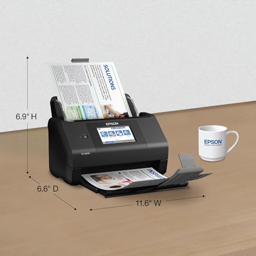 Wireless Color Duplex Desktop Document Scanner with 100-Sheet Auto Document Feeder O897465