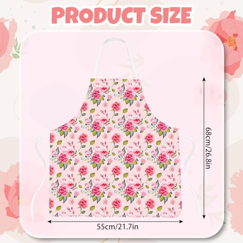 Christmas Aprons Pink Xmas Tree Santa Deer Buffalo Plaid Adjustable Kitchen Cooking B960408