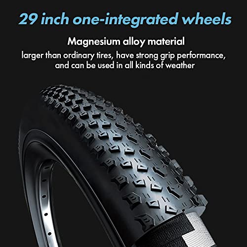 Electric Bikes for Adults, 29 Inch Fat Tire Mountain E-Bike with Removable Battery O49918