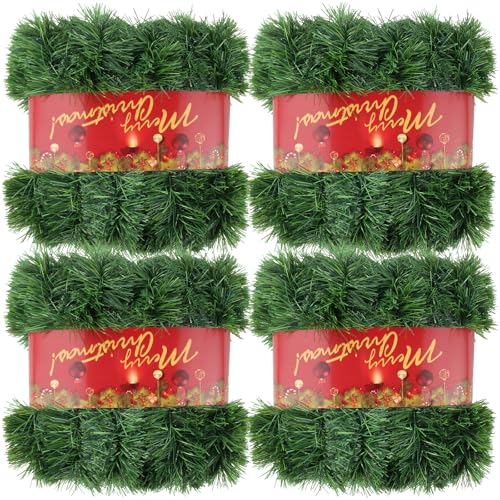 50ft Green Artificial Pine Garland for Indoor Outdoor Christmas Decor Q308536