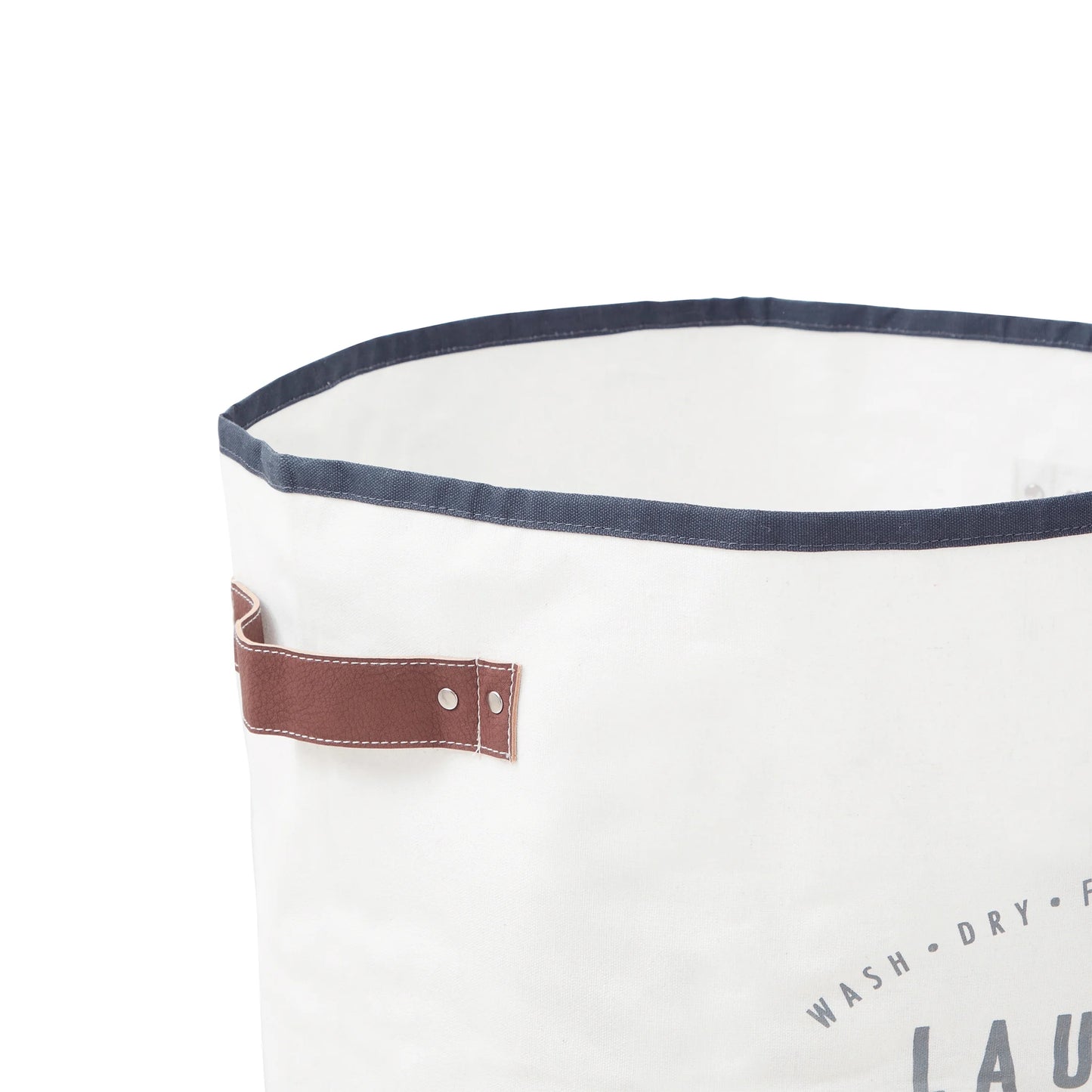 Canvas Laundry Hamper 16 x 25 Ivory Grey U406027