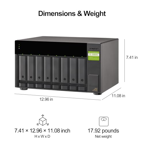 8 Bay Desktop JBOD Storage Enclosure with USB 3.2 Gen 2 Type-C R811
