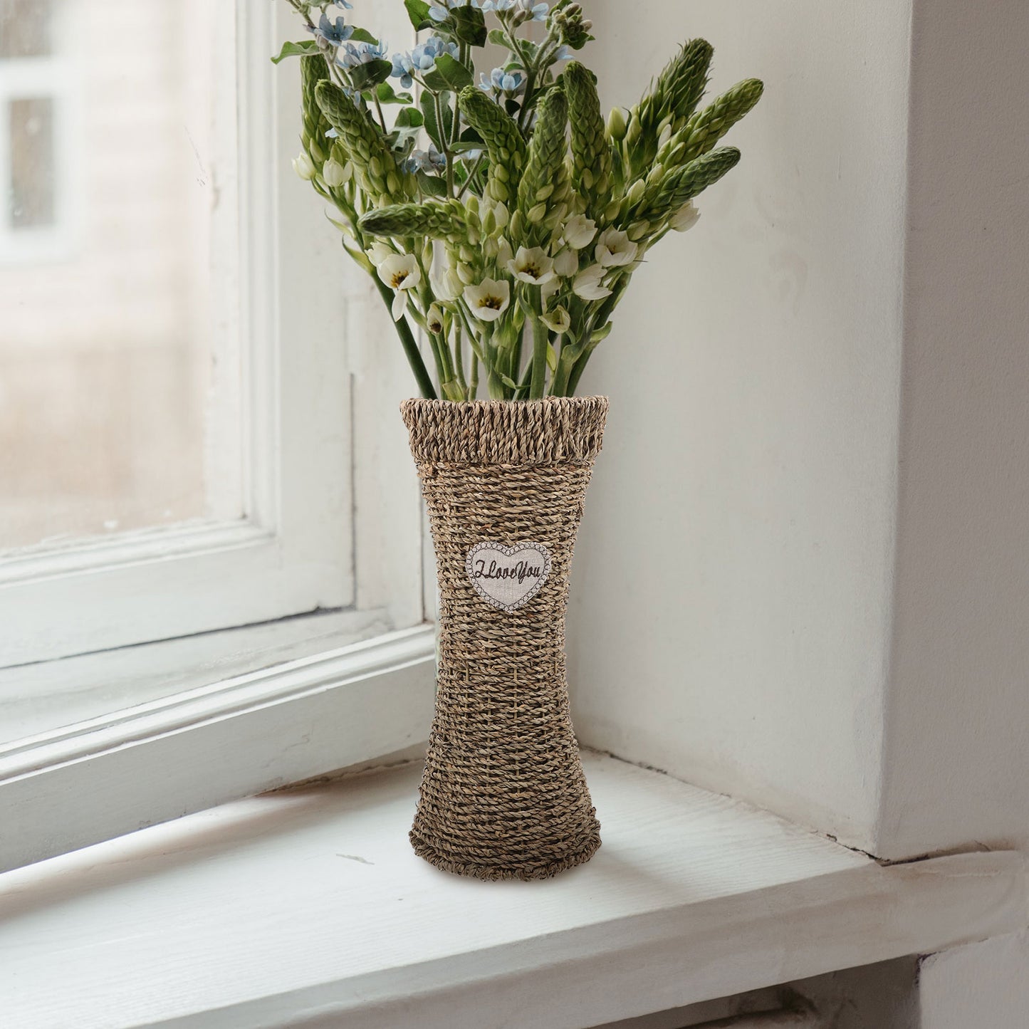 Tall Seagrass Woven Vase Flower Basket H179