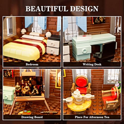 House Building Set with LED Light, 1445 PCS U1915