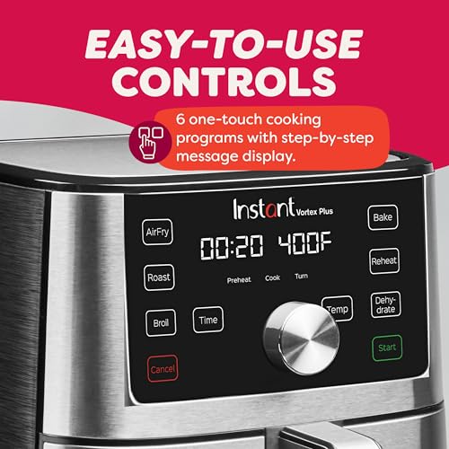 Air Fryer 4QT with 6-in-1 Functions, Stainless Steel B7840