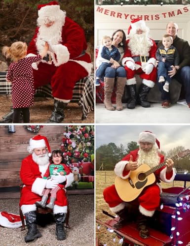 Men's Red Santa Claus Costume Set 11pcs X7282