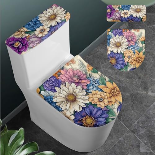 Christmas Toilet Lid and Tank Cover Set for Bathroom Decor Q334993