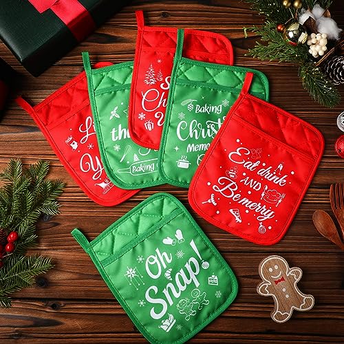 Christmas Pot Holders with Pockets for Kitchen Cooking Baking M924194
