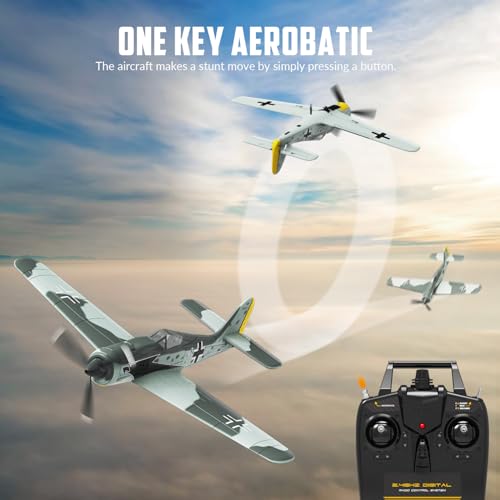 RC Plane 3 Channel Remote Control Airplane Fighter Toy, 2.4GHz 6-axis Gyro, Easy to Fly for Adults Kids Beginners Q215470
