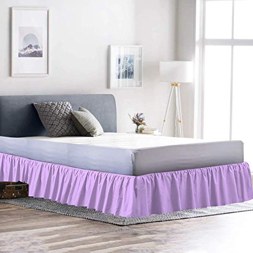 Ruffled Bed Skirt, White, 21 Inch Drop, 100% Cotton R561