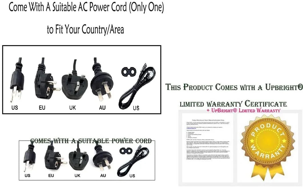 24V AC/DC Adapter Compatible with JBL Bar 3.1 Soundbar Wireless Subwoofer I182490