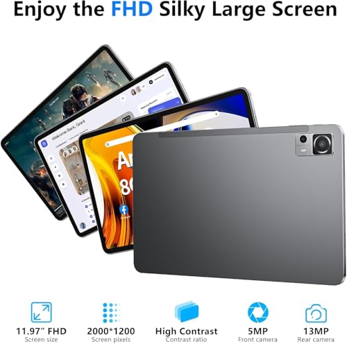 12 Inch Android Tablet with 8GB RAM, 256GB Storage O38539