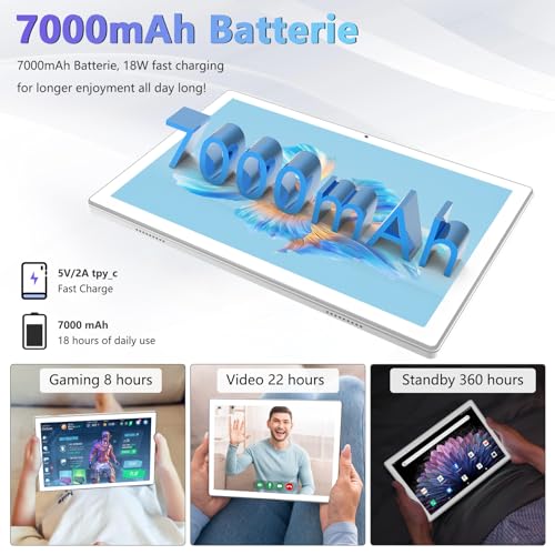 Android Tablet 10.1 Inch, 16GB RAM 128GB ROM, 2 in 1 with Keyboard Pen D35775