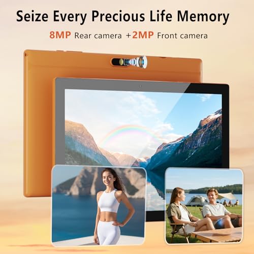 Tablet 10 Inch, 18GB RAM 128GB ROM, 2 in 1 with Keyboard Mouse Stylus K7381