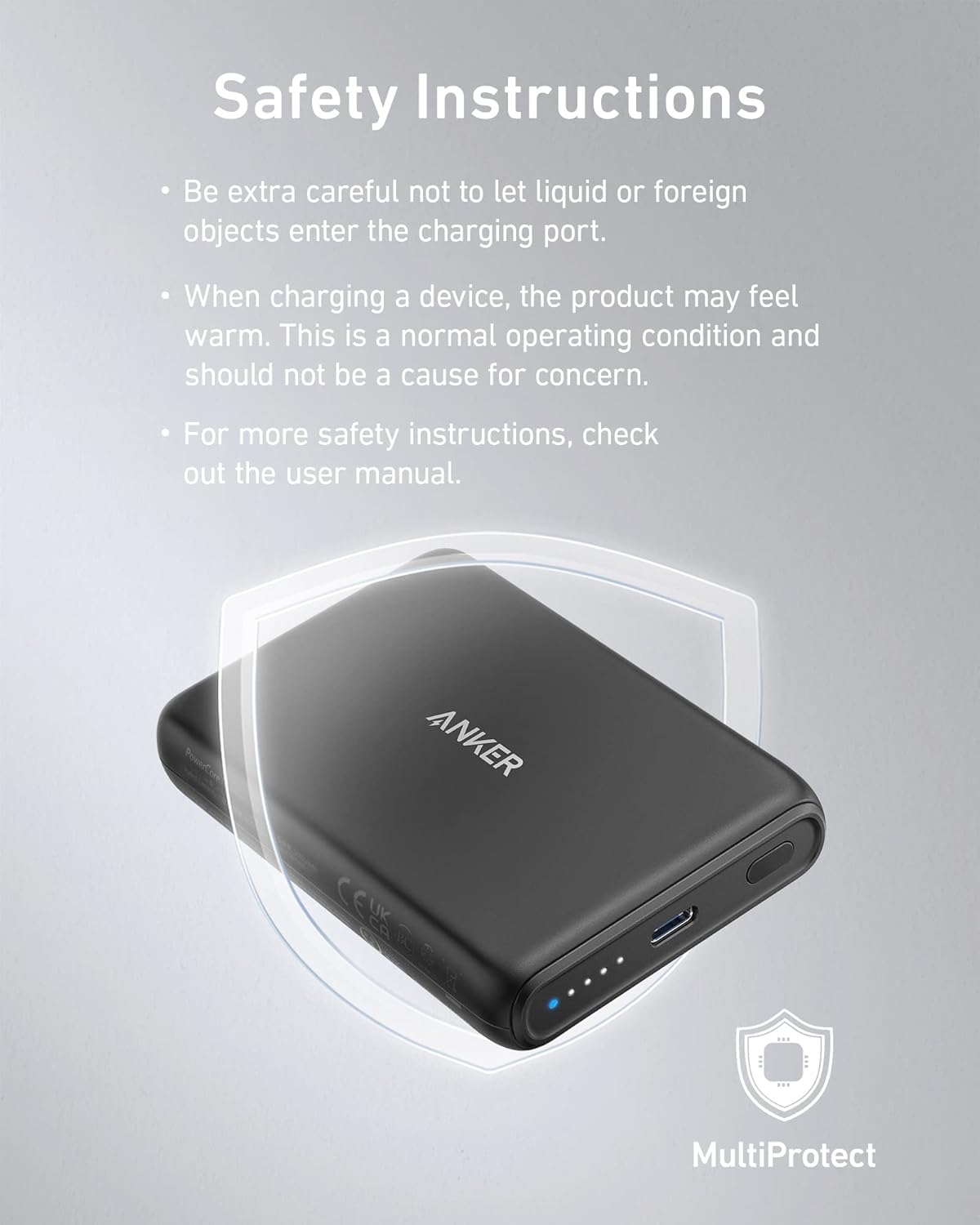 Magnetic Wireless Portable Charger 5000mAh with USB-C Cable E270965