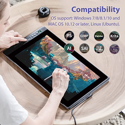 Graphics Drawing Tablet with Screen 13.3 inch Pen Display with Stand T134239
