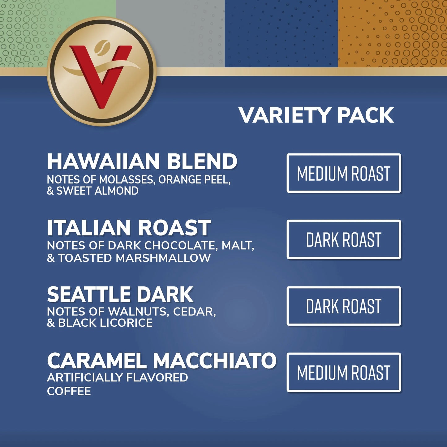 Specialty Coffee Variety Pack, Medium-Dark Roast, 96 Count H14241
