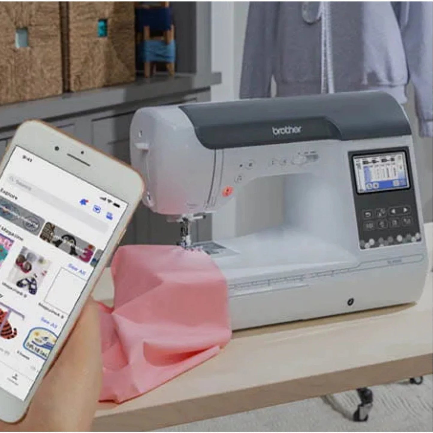 Sewing and Embroidery Machine with Deluxe Bundle V68981