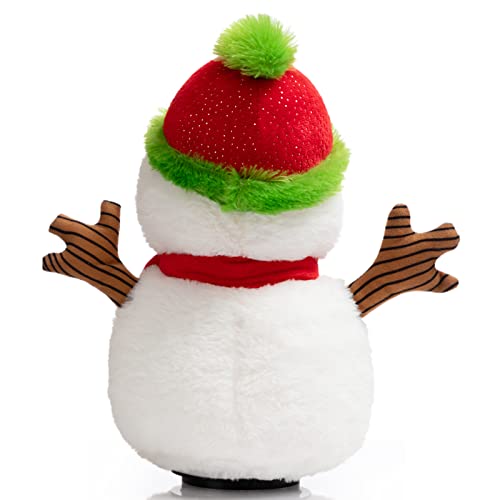 Animated Christmas Snowman Plush with LED Lights Musical Toy K182254