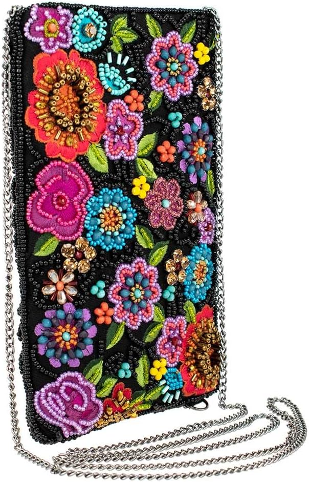 Beaded Floral Crossbody Phone Bag C735