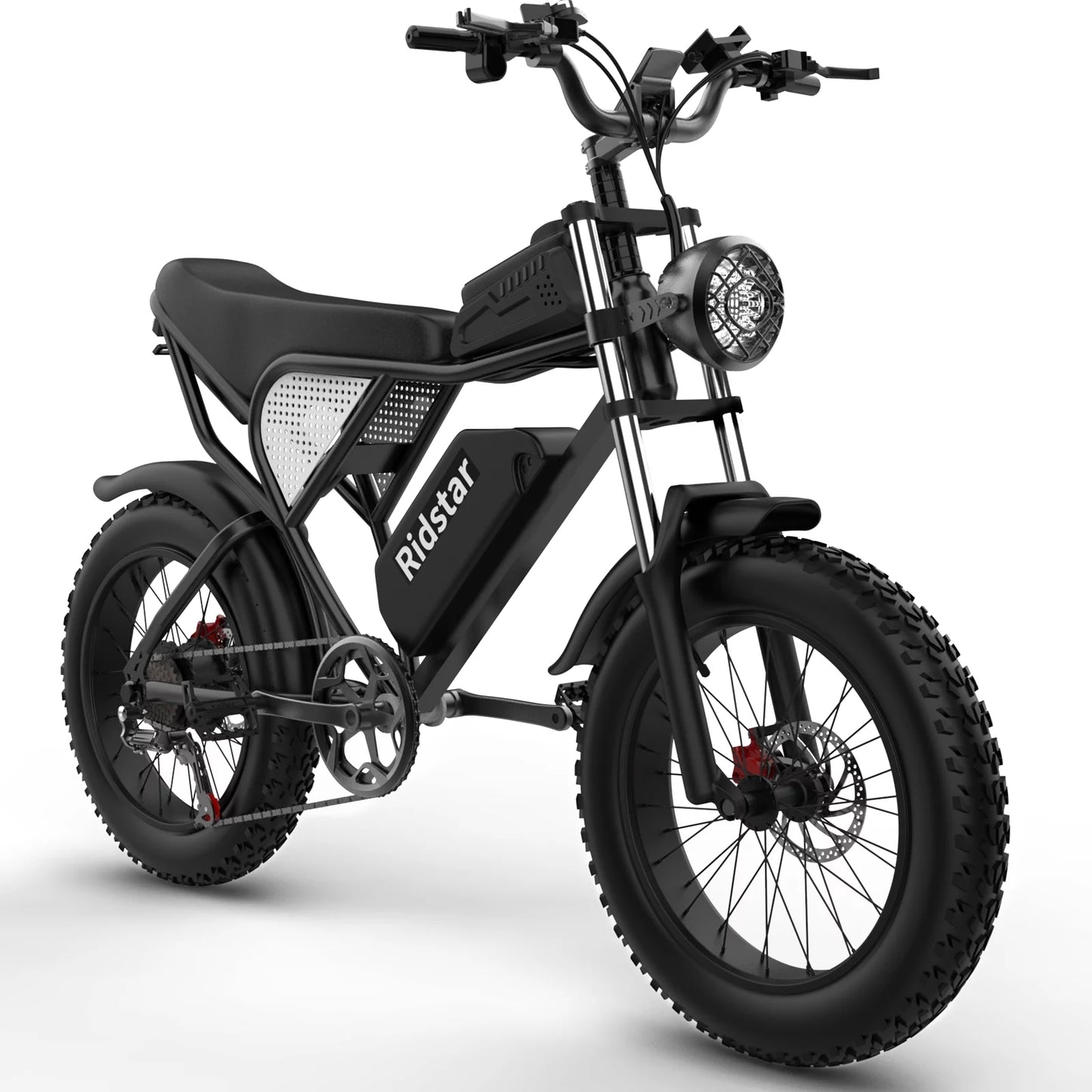 Electric Bike for Adults Ridstar, 20" Fat Tire Electric Motorcycle,1000W Electric Bike with Removable 48V/20Ah Battery E-Bike Shimano 7 Full Suspension Electric Bicycle