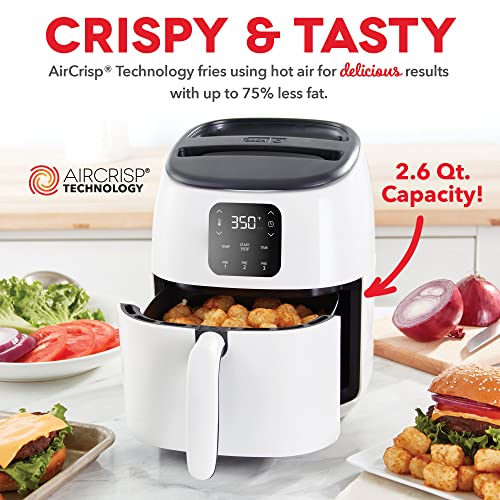 Electric Air Fryer Oven, 2.6 Qt., Grey, Compact Digital, 1000-Watt O882