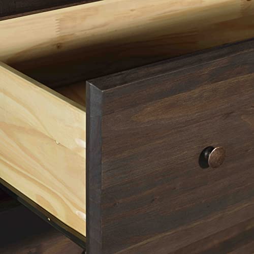 Shaker 2-Door Wardrobe, Solid Wood with Walnut Finish N5616