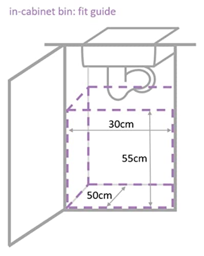 Dual Compartment Under Counter Recycling Bin and Trash Can E115