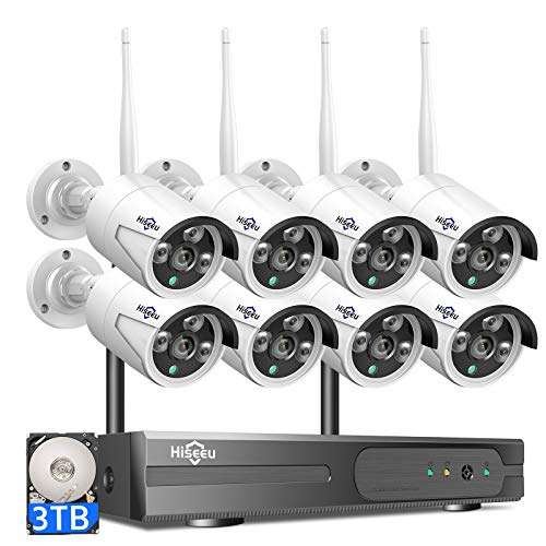 Wireless Security Camera System, 4K NVR, 4Pcs 3MP Night Vision WiFi Cameras D47166