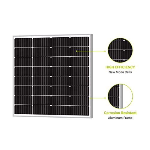 100W 12V Monocrystalline Solar Panel for RV Marine Boat Off Grid U40941