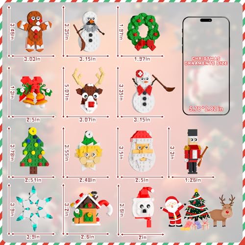 Christmas Ornaments Building Kit 13-in-1 for Kids X97963