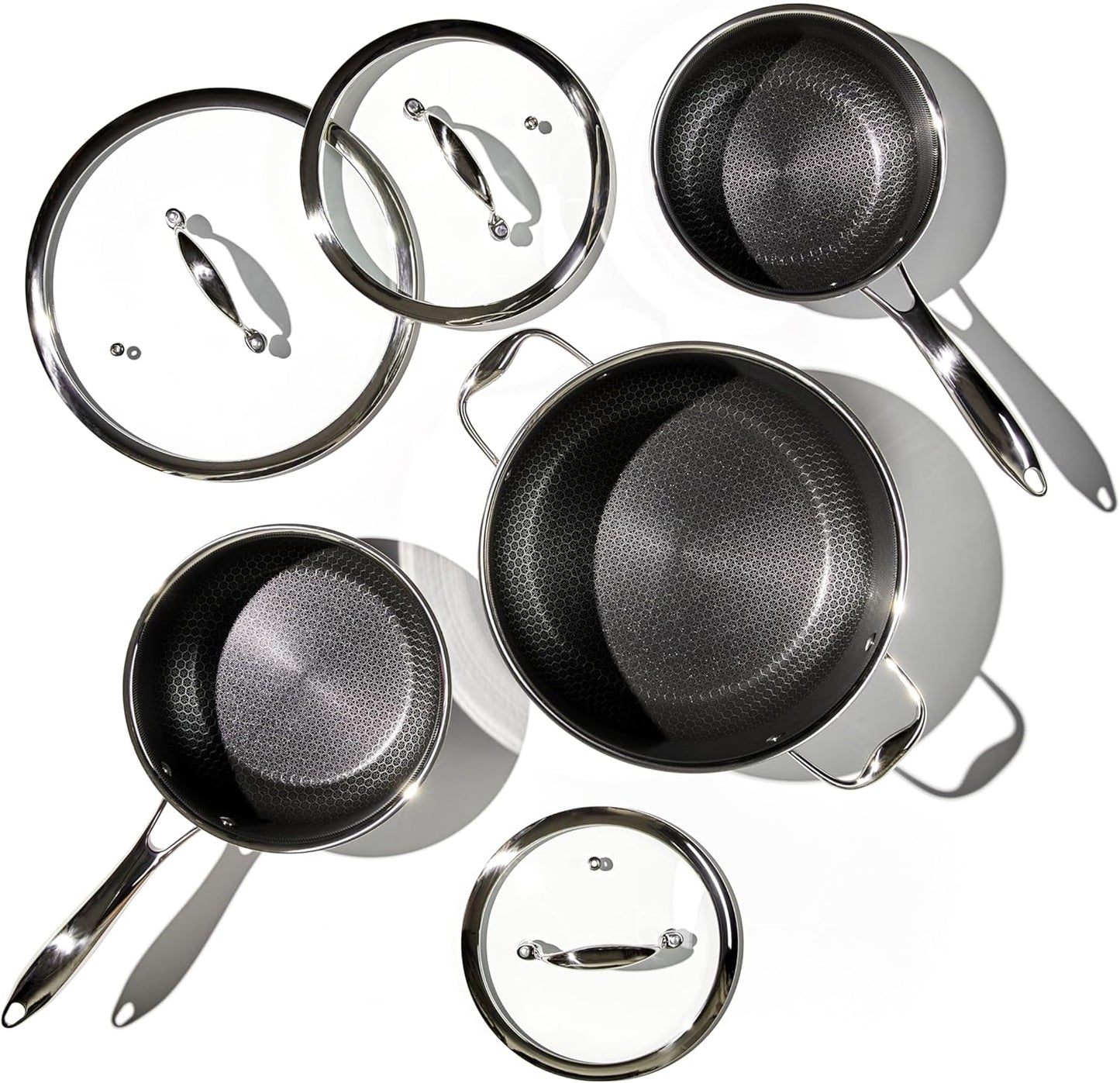 12 Piece Hybrid Stainless Steel Cookware Set with Lids O929
