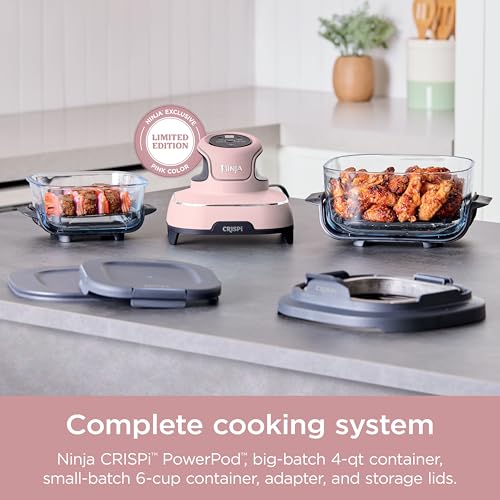 Air Fryer with Glass Containers, 4 QT & 6 Cup, Dishwasher Safe Y888