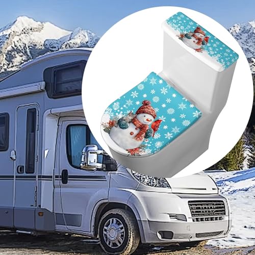 Christmas Toilet Lid and Tank Cover Set for Bathroom Decor Q334993