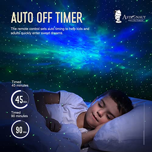 Astronaut Star Projector Night Light with Remote and Timer H43959