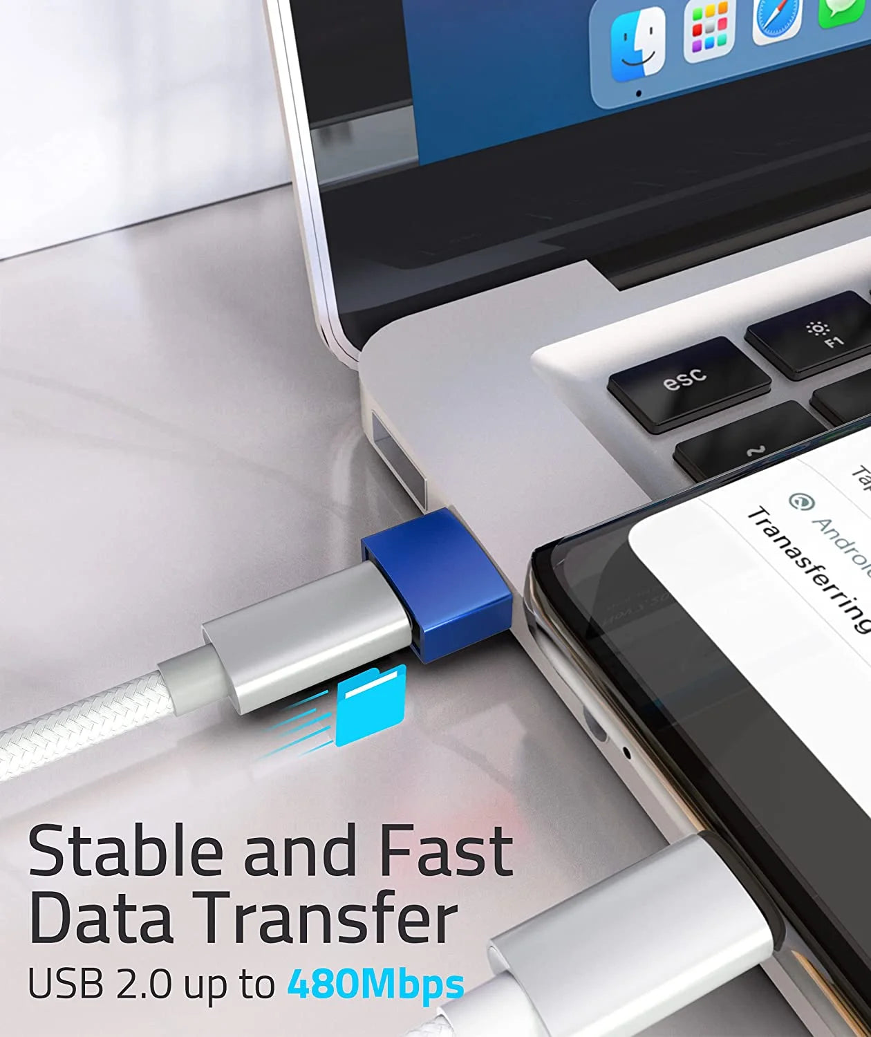 USB C Female to USB A Male Adapter 3 Pack L9627