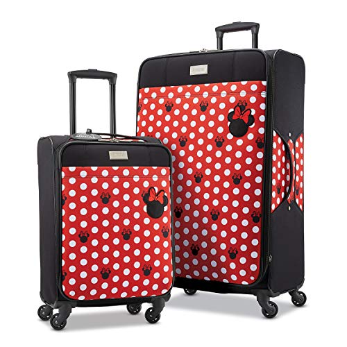American Tourister Disney Softside Luggage with Spinner Wheels, Minnie Mouse Denim, 21-Inch