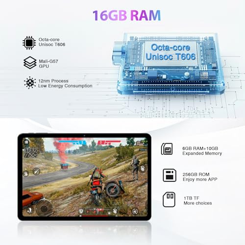 11 Inch 2.4K Display Tablet, 16GB RAM 256GB ROM, 8580mAh Battery B9447