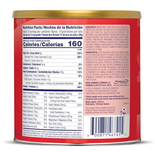 Toddler Nutritional Drink Powder with DHA and Prebiotics, Non-GMO, 24 Oz Can D1154