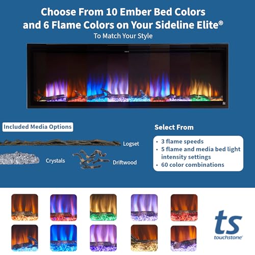50-inch Smart Electric Fireplace with Surround Mantel L5013