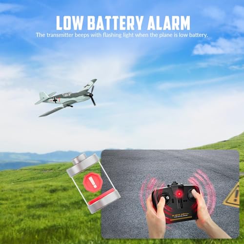 RC Plane 3 Channel Remote Control Airplane Fighter Toy, 2.4GHz 6-axis Gyro, Easy to Fly for Adults Kids Beginners Q215470