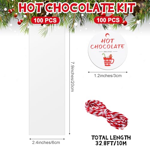 100 Set Christmas Wooden Spoons for Hot Cocoa, Chocolate, and Baking A7471