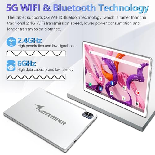 Android Tablet 10.1 Inch, 16GB RAM 128GB ROM, 2 in 1 with Keyboard Pen D35775
