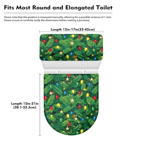 Christmas Toilet Lid and Tank Cover Set for Bathroom Decor Q334993
