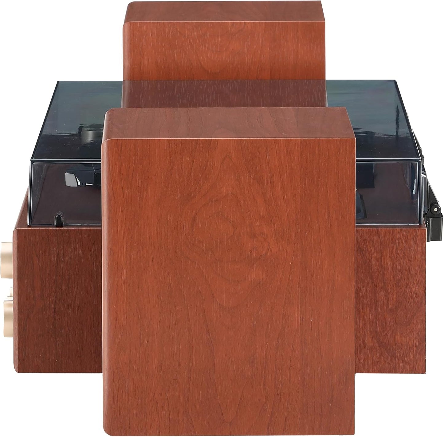 Turntable System with Bluetooth, CD, AM/FM and Speakers, Walnut J8070