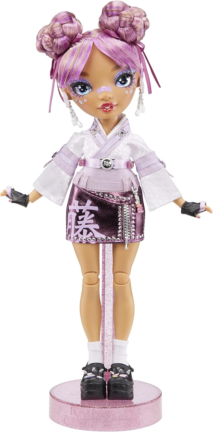 Mauve Purple Fashion Doll with 2 Designer Outfits and Accessories I8104