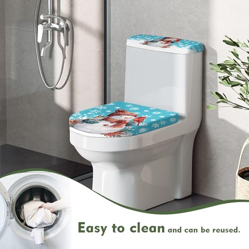 Christmas Toilet Lid and Tank Cover Set for Bathroom Decor Q334993